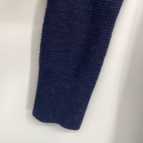 Anthropologie Fiets Voor Long‎ Waterfall Open Front Cardigan Alpaca Wool Navy S - Picture 5 of 13